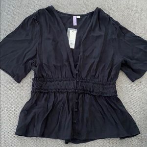 Francescas black blouse